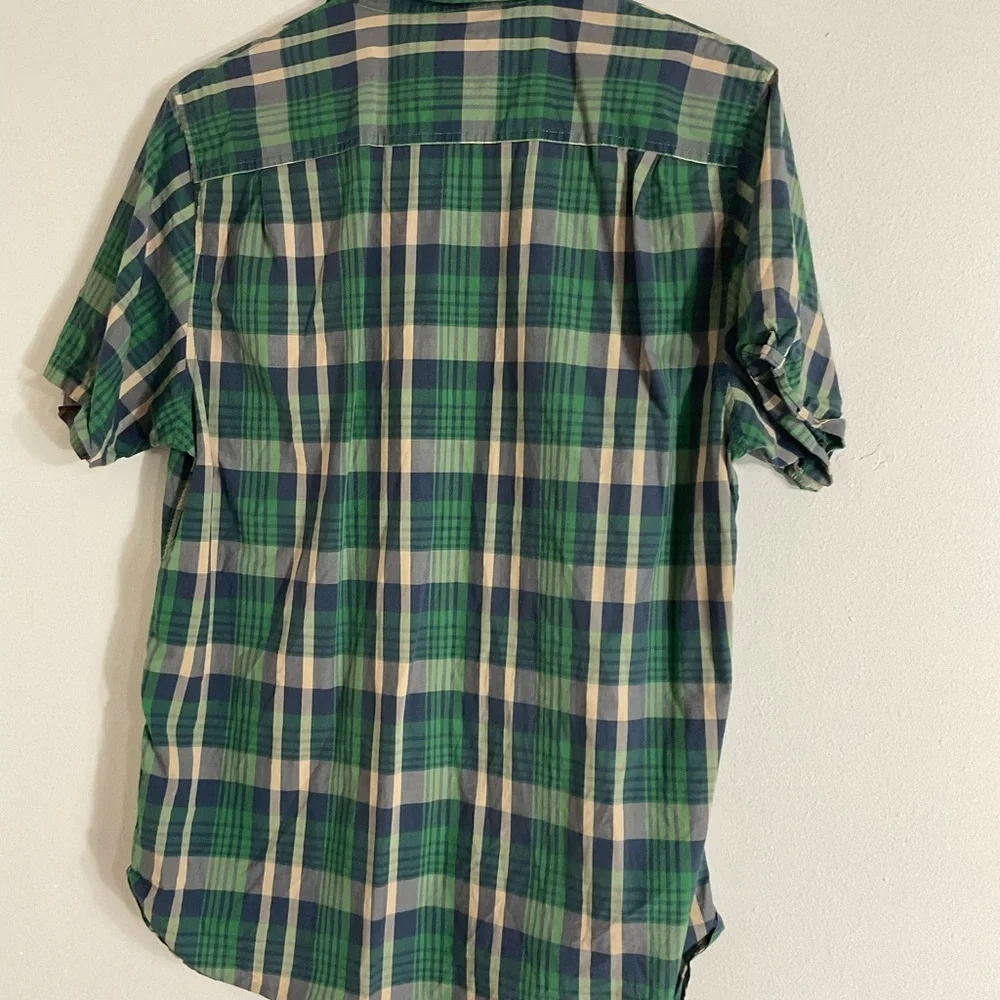 The North Face Men's Shirt Size Medium Green S/S Plaid California Heritage